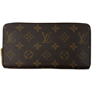 Louis Vuitton Zippy Wallet Compartment Round Zip Long Brown